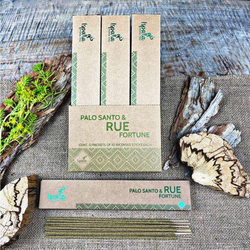 Ispalla Palo Santo & Rue Incense (Fortune)- Retail Display Box- 12 packs 